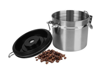 Coffee Stainless Steel Container - Fresher Beans and Grounds