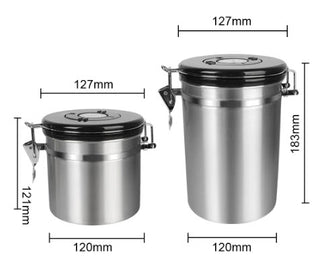 Coffee Stainless Steel Container - Fresher Beans and Grounds