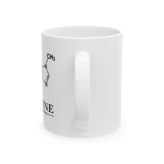 Caffeine Molecule Ceramic Mug — Chemistry Coffee Lover Gift (11oz & 15oz)