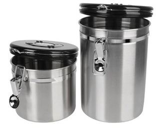 Coffee Stainless Steel Container - Fresher Beans and Grounds